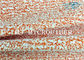 Tissu de corail tricoté mélangé orange d'ouatine de Microfiber avec le fil dur en nylon
