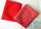 Les serviettes de cuisine rouges de blanc de Microfiber pour nettoyer, strient le tissu libre de Microfiber
